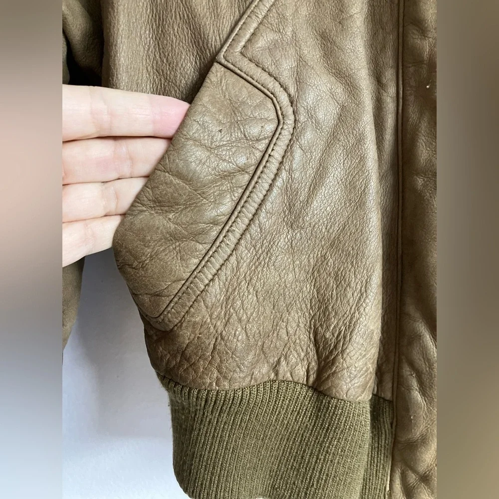 Leather Bomber Coat, Women’s XS, Brown, Adventure Bound, Vintage